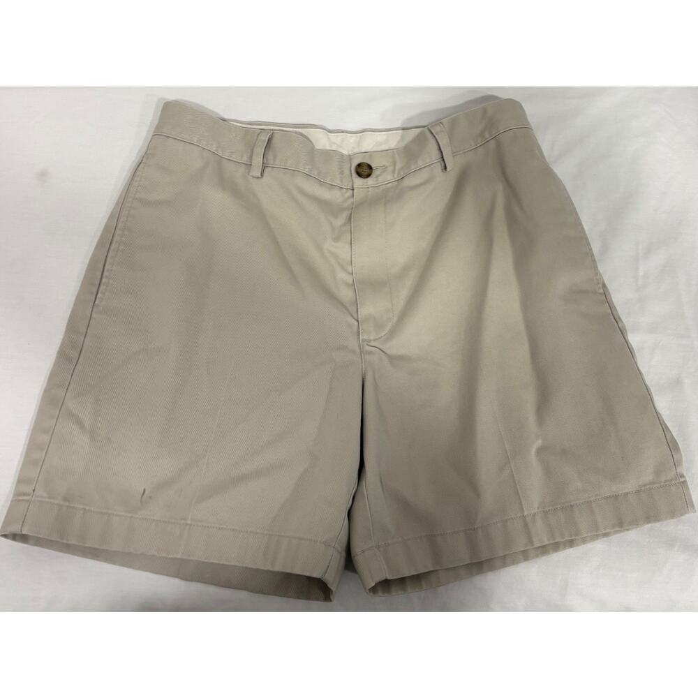 LL Bean Golf Shorts Mens 32 Khaki Classic Fit Cotton Flat Front Pockets Preppy